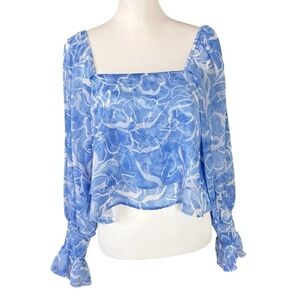 NWOT TART Off-the-Shoulder Top in a striking floral print SZ S